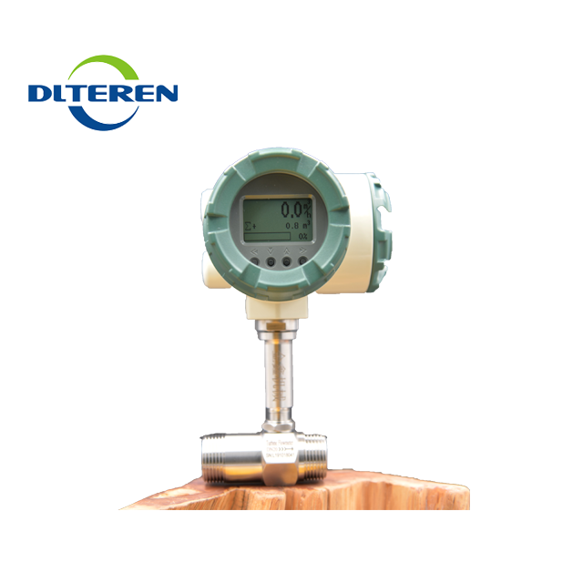 Threaded connection type liquid turbine flow meter with 4-20mA output 24VDC for water fuel vegetable oil