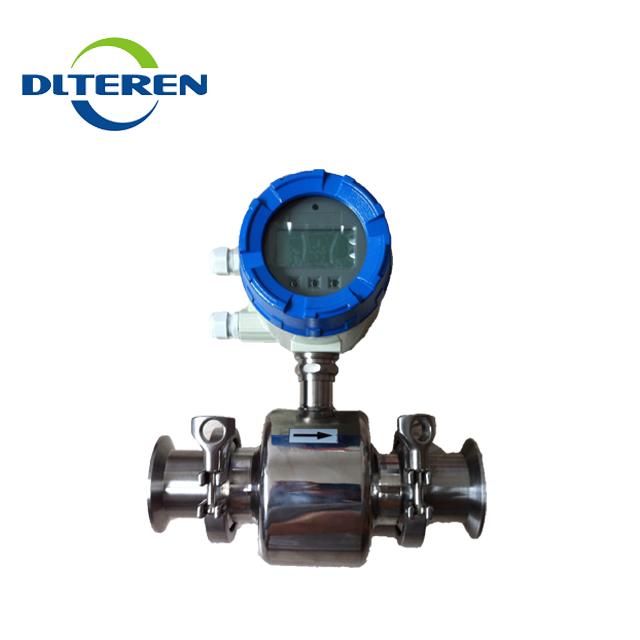 Sanitary tri-clamp stainless steel electromagnetic flow meter